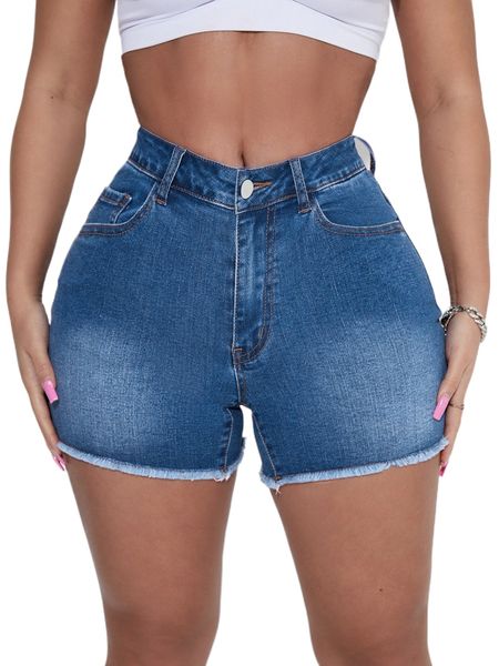 

sxy lace up back raw cut denim shorts w2bw#, White;black