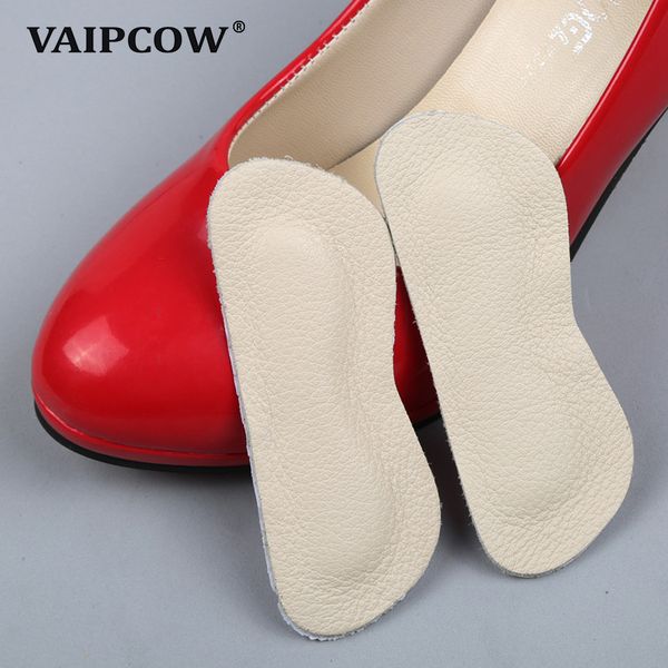 

5 pair foot care shoes pads cow leather insole liner high heel cushion, White;pink