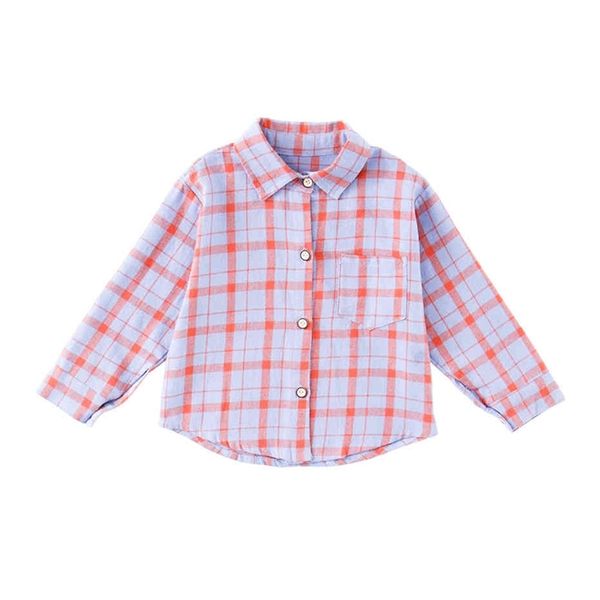 

blouses for boy plaid pattern children's shirt for girls toddler children's shirts for boy spring autumn baby boy clothes 210412, White;black