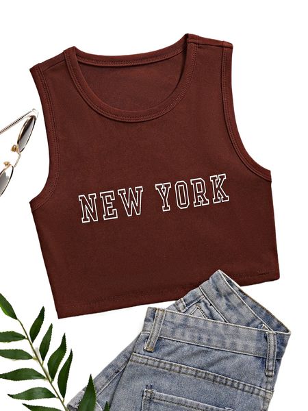 

letter graphic crop tank f2re#, White