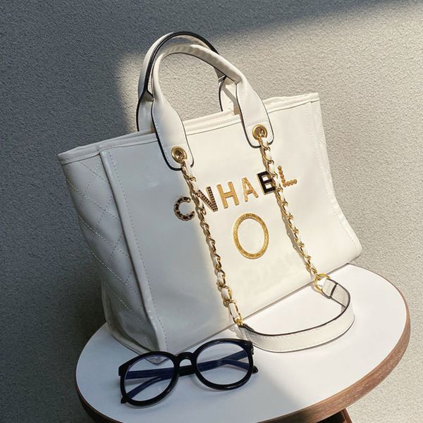 

brand designers luxury handbags women's beach bags ch metal letter badge tote evening bag small mini body leather handbag large female