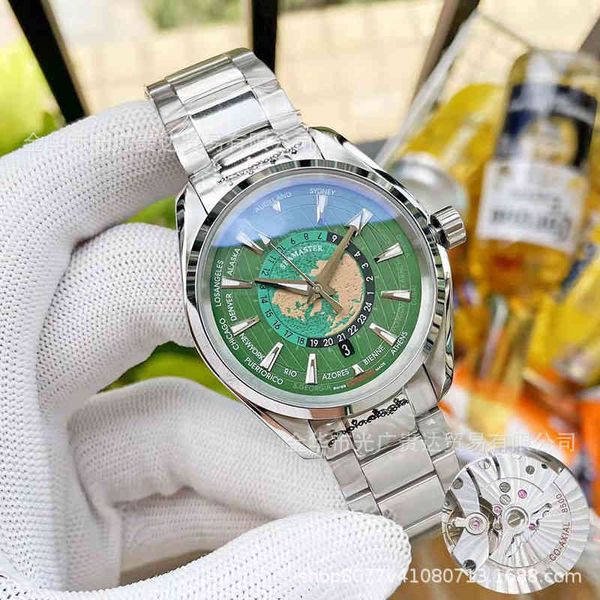 OME MIGA -Serie Aqua Map Fashion Business Automatische Maschinen Herren Stahlband Uhr