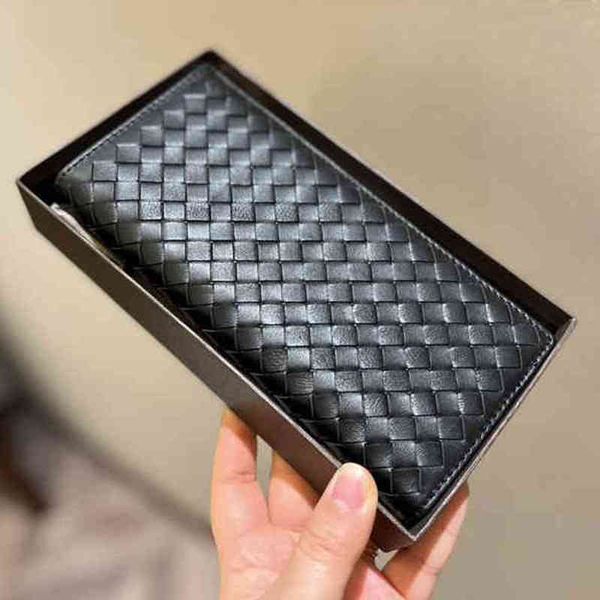 

multiple card slots vintage bags men fine woven wallet shoulder brown leather designer crossbody male purses 220314, Red;black