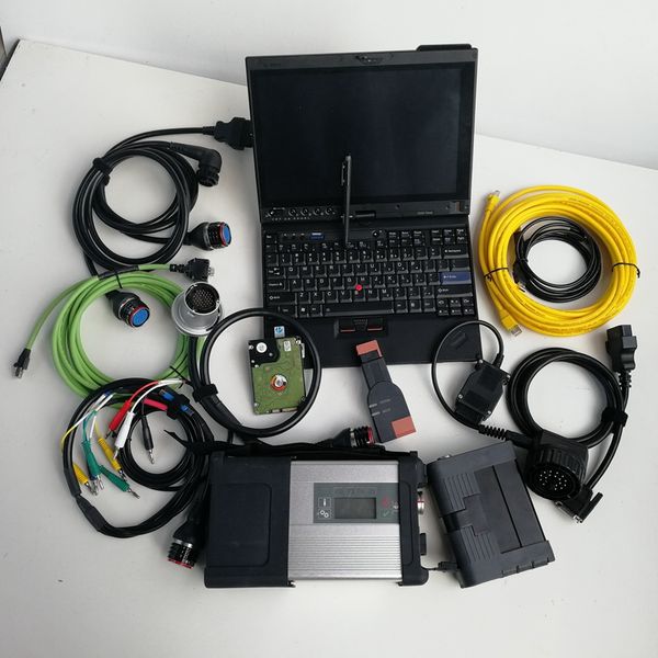 

2in1 professional auto diagnostic tools mb star c5 icom a2 diagnosis 1tb hdd cables and multiplexer second hand lapx200t 4gb for bmw mercede
