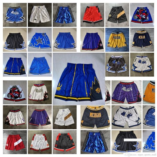 

team basketball shorts just don retro city reward version wear sport pant with pocket zipper sweatpants hip pop white purple red, Black