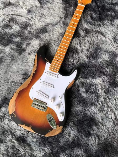 

aged st electric guitar body alder pickup sss delivery