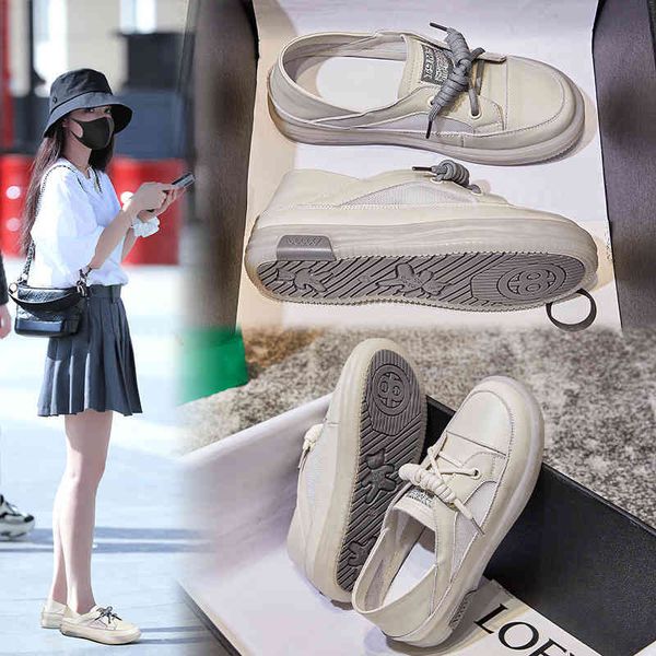 

dress shoes women's summer leisure mesh two single shoes for women and one leather 9cel, Black