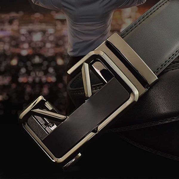 

elling men's v letter leather designer belts young people fashion party wedding automatic buckle classic luxury belt for businessman wh, Black;brown