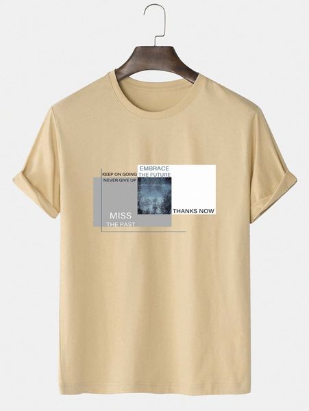 

men slogan & geo print tee s9lp#, White;black