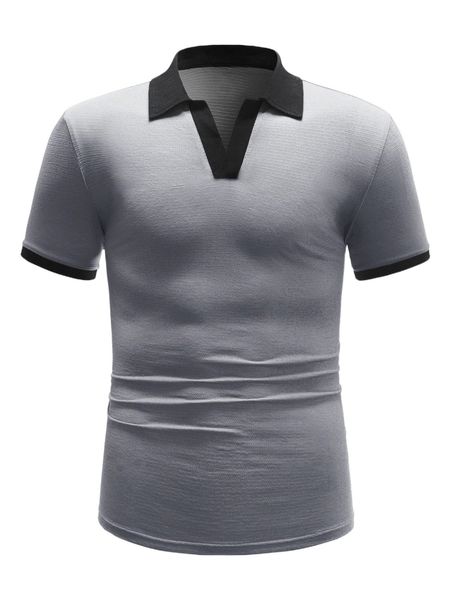 

men contrast binding polo shirt o8gl#, White;black
