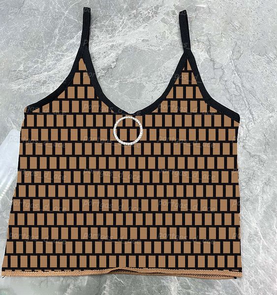 

knit sleeveless womens vest fashion knitted tanks diamond letter tank knits for women, White