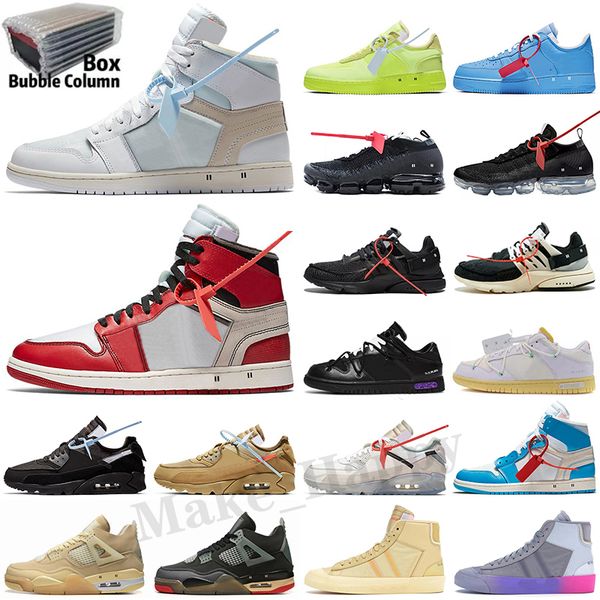 

original mens womens off shoes mca white blue red mac silver metallic volt low 90s triple black green gner prestos 2.0 36-45