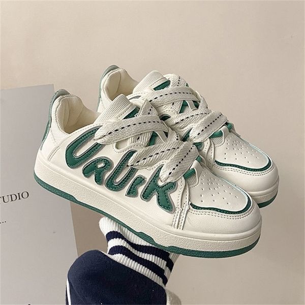 

houzhou sneakers women's black green platform spring sports tennis shoes flat casual vulcanize canvas korean rubber basket 220817, Black;white