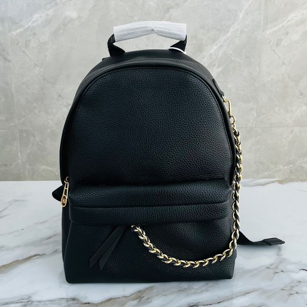 

leather designer luxury backpack tiny tote bag shoulder bag black letter embossed fashion zip travel