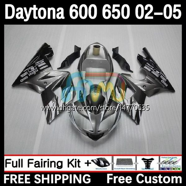 Kit de quadro para Daytona 650 600 cc 02 03 04 05 Bodywork 7dh.37 Cowling Daytona 600 Daytona650 2002 2003 2004 2005 Body Daytona600 02-05 Motorcycle Fairing Silver Grey prata cinza prateado cinza