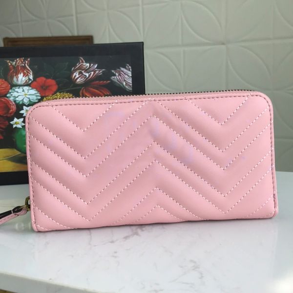 

zipper wallet phone bag heart card bags real leather handbag thread coin purse classic letters hardware cardholder interior card slots multi