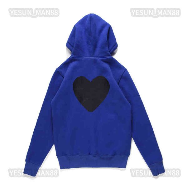 Designer Cdgs Hoodie Trendy Play Little Red Heart Back Multi Heart Herren- und Damen-Freizeit-Reißverschluss-Hoodie Grauer Paarpullover Commes Des Garcon 565