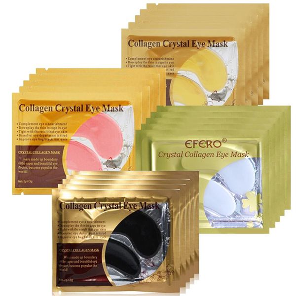 

10pcs5pair eye mask crystal collagen gold masks eye patches dark circles anti aging moisturizing pads gel sleep285h