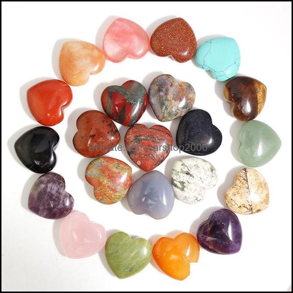 

stone loose beads jewelry natural crystal ornaments carved 30x12mm heart chakra reiki healing quartz mineral tumbled gemstones h dh, Black