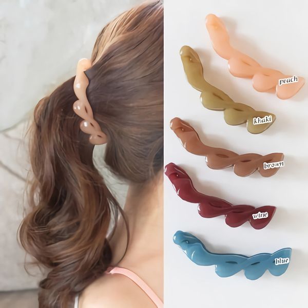 

korean version girls hairpin simple and wild hair accsori headdrs fashion vertical grab horse clip delivery, Black;brown