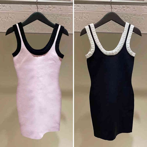 

casual dresses dang family black temperament suspender dress chic high sense fried street goddess knitted vest hip wrap short skirt, Black;gray