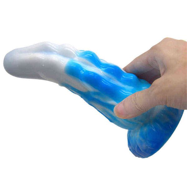 Nxy Dildo Grande Silicone Falso Cazzo Donna Punto G Masturbazione Aspirazione Pene Realistico Uomo Ano Giocattolo Del Sesso Maschio Anale Prodotto Adulto220418