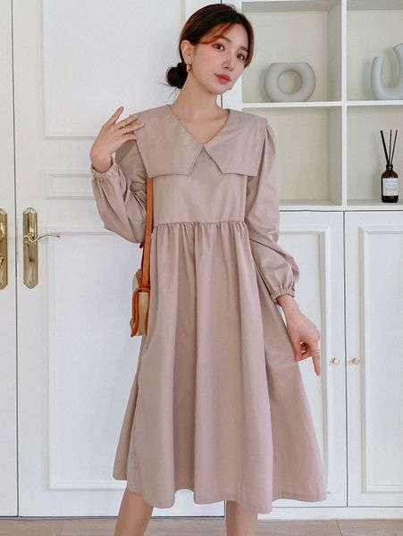 

dazy statement collar lantern sleeve dress f0mk#, Black;gray