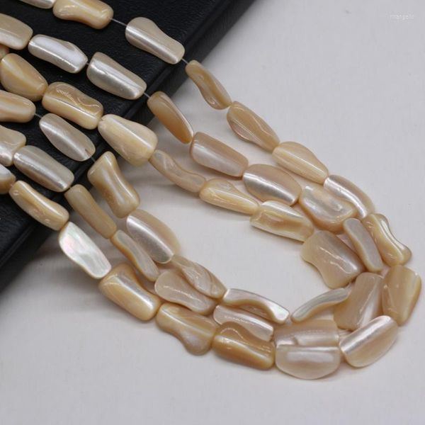 Andere natürliche Perlmutt-Gelb-Muschel-unregelmäßige lose Perlen für die Schmuckherstellung DIY Halskette Armband Ohrringe Zubehör Rita22
