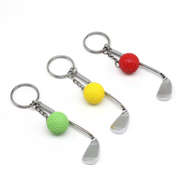 

keychains metal golf key chain sporting goods games souvenir ring pendant, Silver