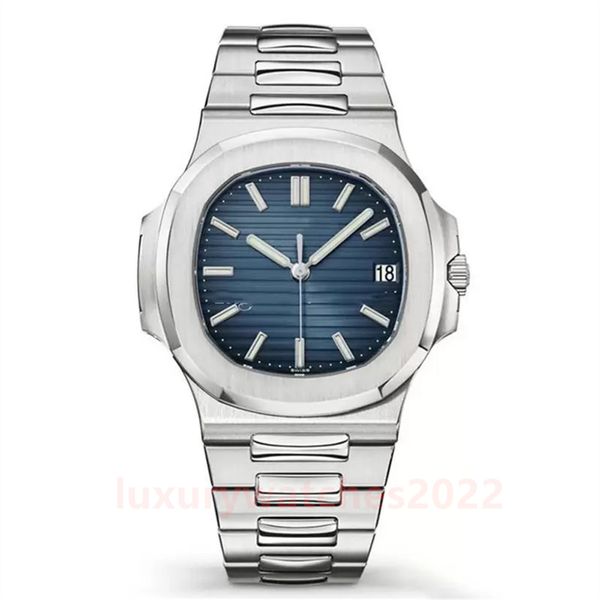 

2022 new watch men automatic luxury watches silver strap blue stainless steel mens mechanical orologio di lusso date wristwatch, Slivery;brown