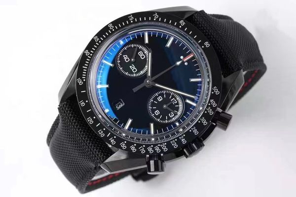 

men's mechanical watch black stainless steel dial multi-function running second chronograph movement self-winding casual waterproof wat, Slivery;brown