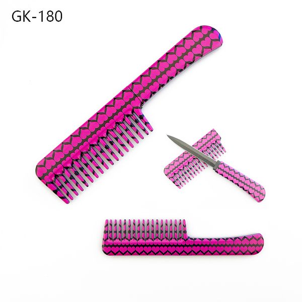 

2023 new self-defense products comb pink small knife for women