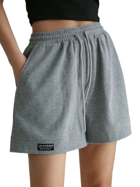 

dazy letter patched drawstring track shorts g1hh#, White;black