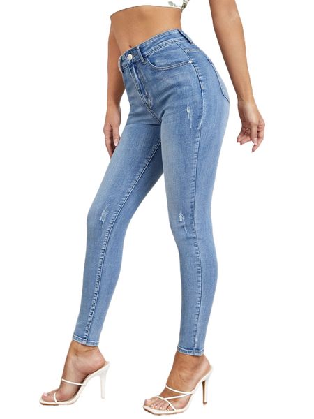 

high waist skinny jeans u1wh#, Blue