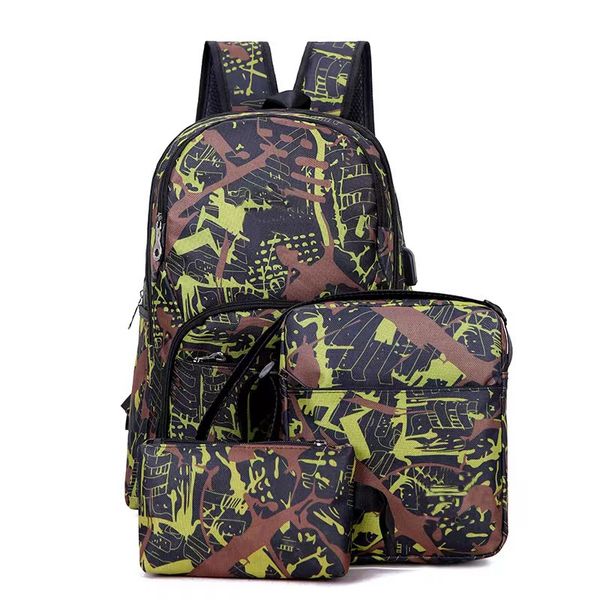 

2020 out door outdoor bags camouflage travel backpack computer bag oxford brake chain middle school student bag many colors