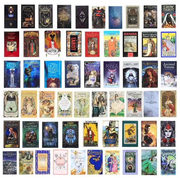 Cards Tarot 220 Game Golden Art Nouveau The Green Witch Universal Celtic Thelema steampunk Tarots Board Deck Games