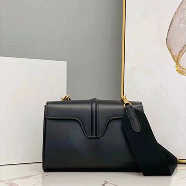 Designer metal fivela de chão de cheiro de couro simples strape fria larga bolsas crossbody tampa de 23cm bolsa de moda feminina bolsa marrom preto bolsas