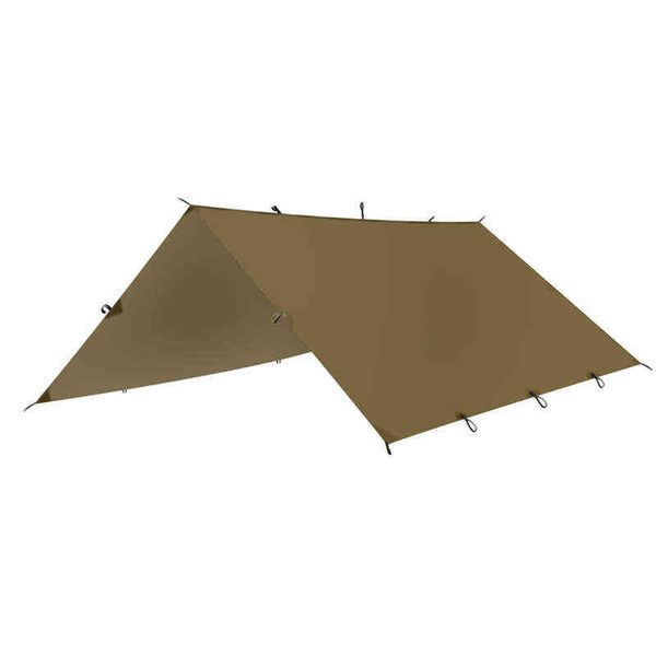 Flame Creed Creed Outdoor Sports Twning Tarpo para acampar abrigo portátil Tenda de sol dobrável à prova d'água PU à prova d'água com estaca H220419