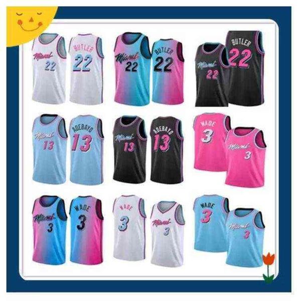 

2021 new dwyane tyler wade jimmy herro bam 22 butler 13 ado city basketball jersey edion white blue black''nba''jerseys
