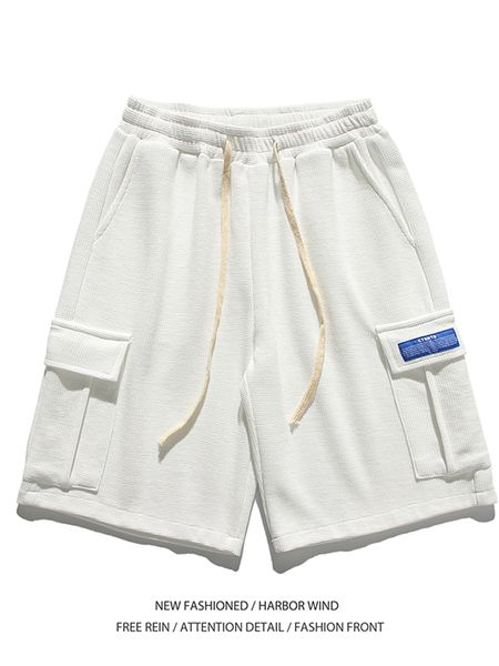 

legible summer shorts women casual elastic waist female solid loose for woman 220509, White;black