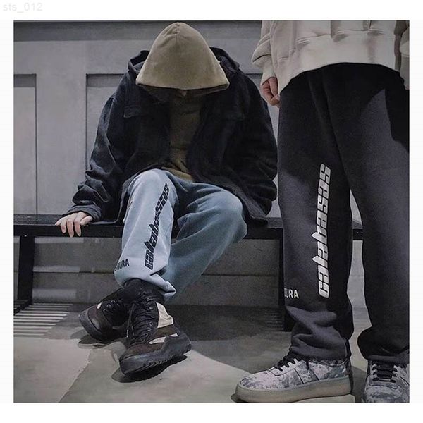 Calabasas Swearpants Erkek Kadın Hip Hop Sezon 5 Calabasas Pantolon Nakış Pantolon220716