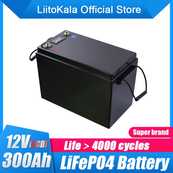 LiitoKala 12V 300Ah 280Ah 200Ah LiFePO4-Akku mit 150A BMS 12,8V-Akku für E-Scooter-Wohnmobil-Solarspeichersystem