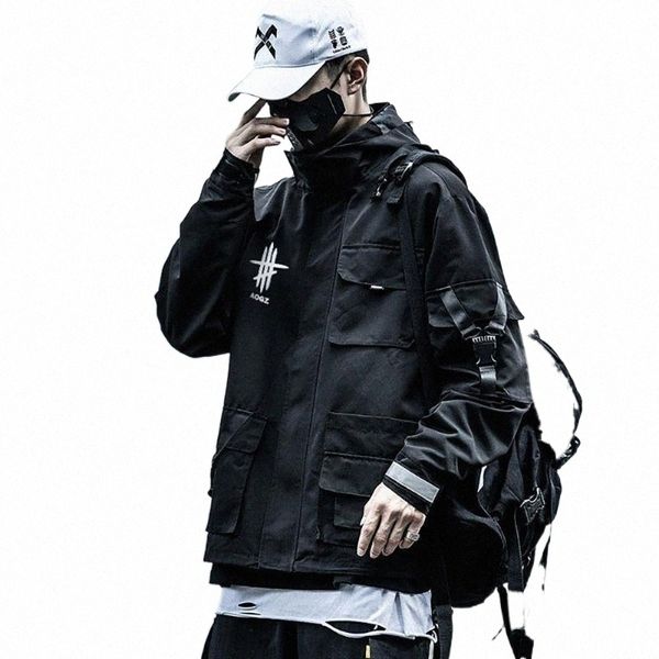 

men's jackets techwear streetwear black jacket for men fashion waterproof windbreakermen's men'smen's g7nq#, Black;brown