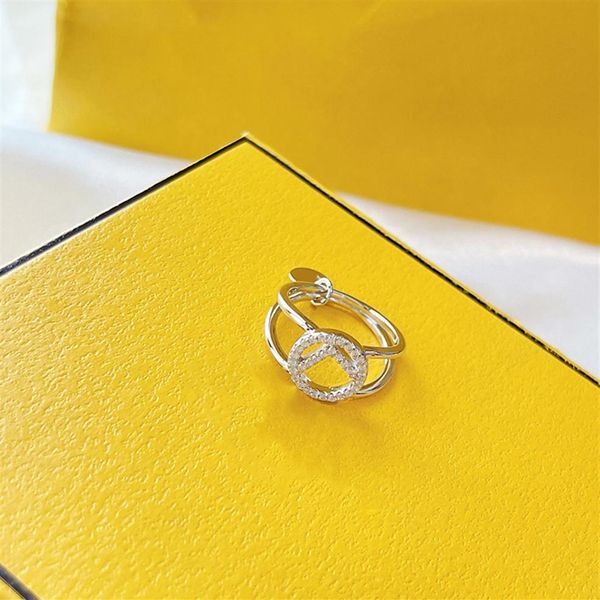 

mens diamonds ring designer double circle rings jewelry for womens silver letter fings fashion f ring 925 sterling 2205261d283f, Golden;silver