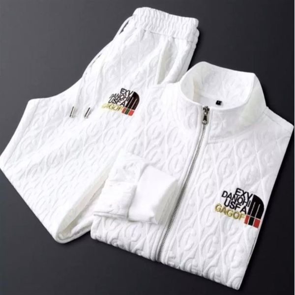 

men's tracksuits casual suit 2022 spring and autumn light luxury coat 254c, Gray