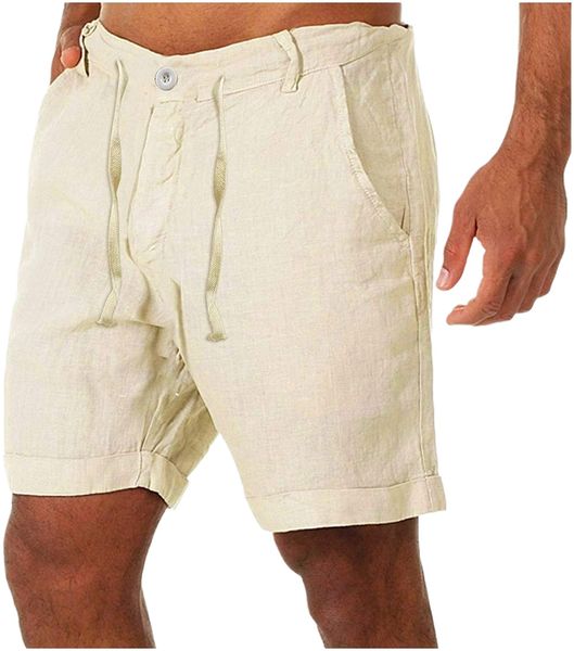 

mens casual shorts drawstring flat front button bermuda shorts straight leg fashion shorts with pockets o0tm#, White;black
