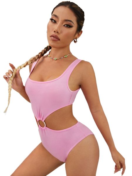 

o-ring cut out bodysuit 44tj#, White