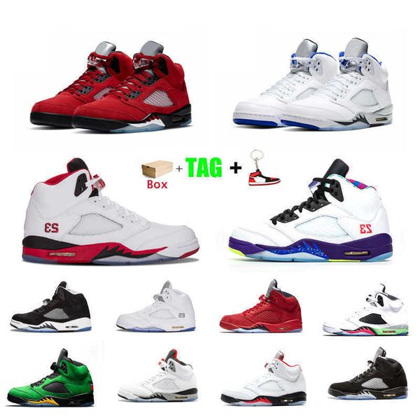 

women sneakers basketball shoes 5 5s white sail metallic silver space jam black muslin grey what the oregon alternate bel pink foam aqua gs