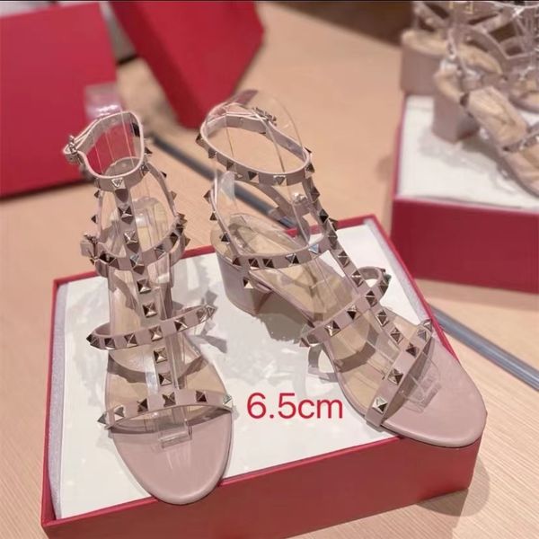 

100% leathers luxury designer heeles shoes red bottoms heels woman sandals pumps casual gold matt leather studded spikes slingback high wedd, Black