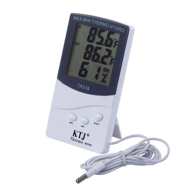 TA318 Hochwertiges digitales LCD-Innen-/Außenthermometer Hygrometer Temperatur Luftfeuchtigkeit Thermo-Hygro-Messgerät MINI MAX SN4345